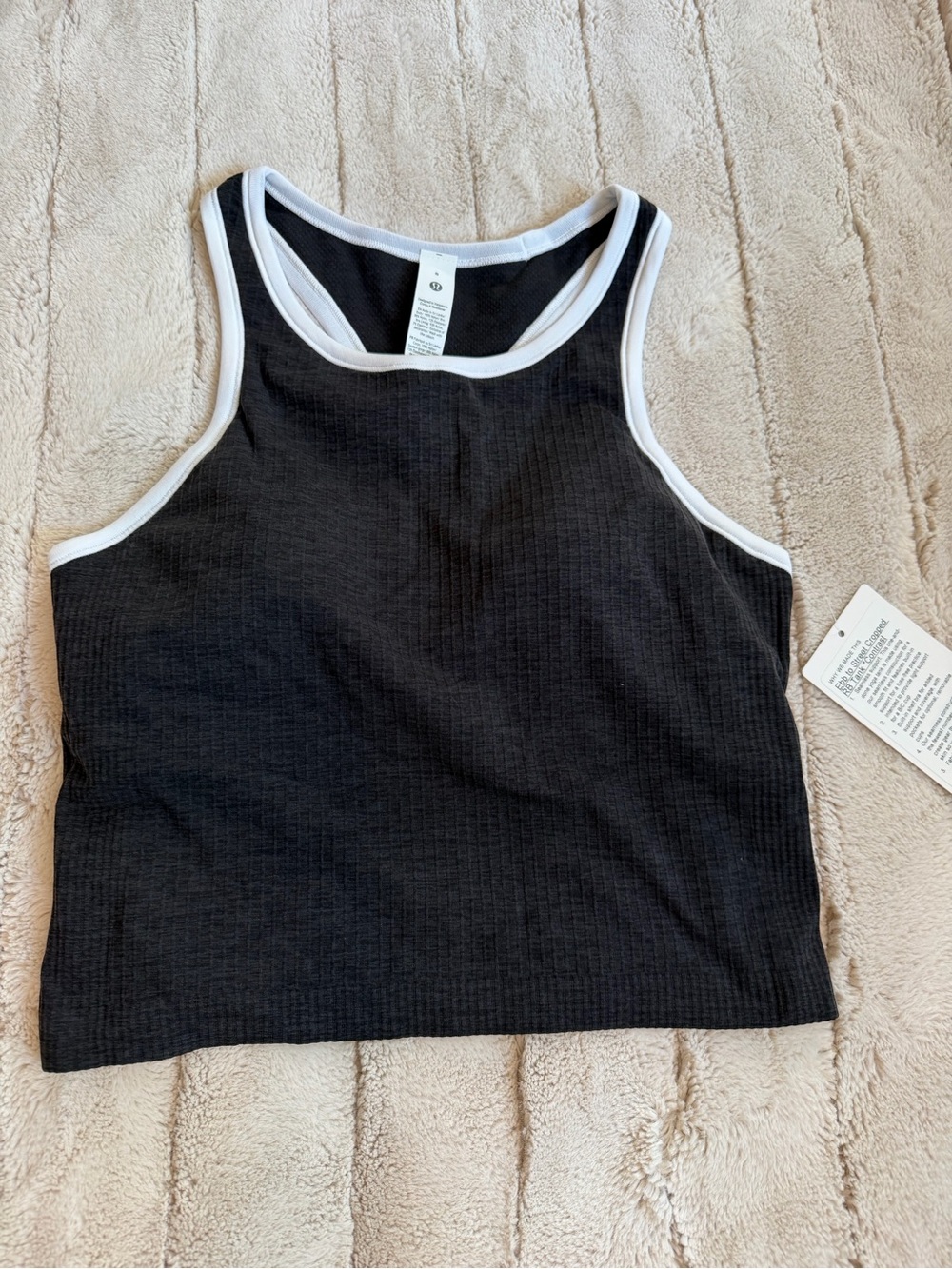 lululemon athletica Ebb to Street Cropped RB Tank, Size 8